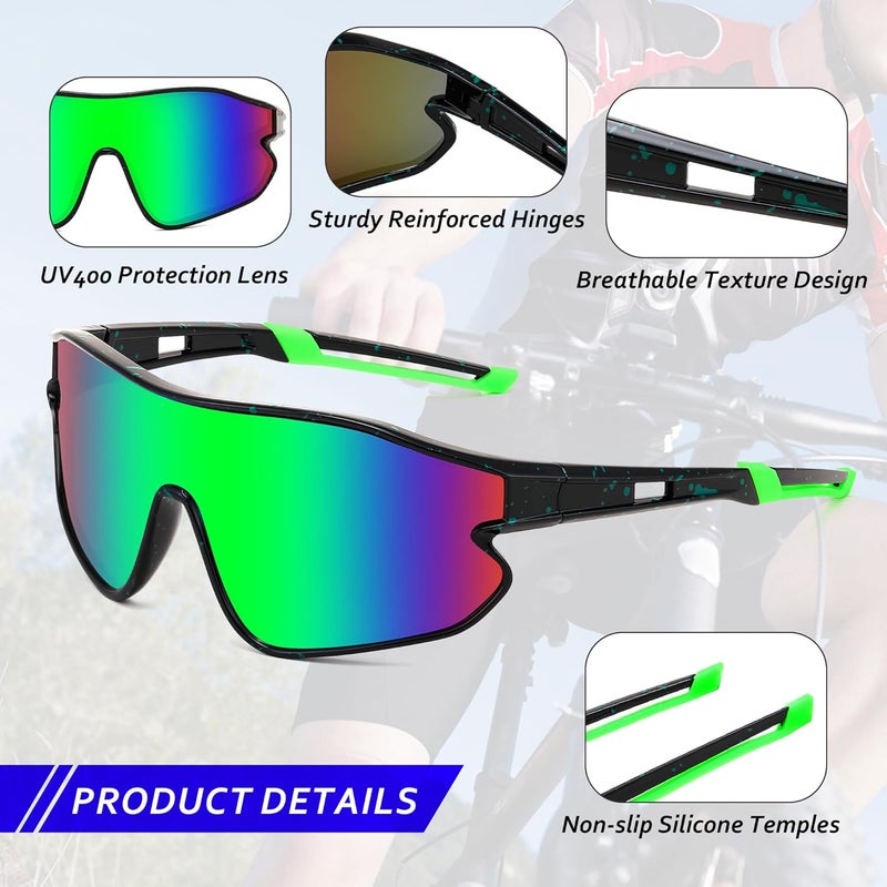 FEISEDY Unisex Youth Sunglasses, Teens Baseball Tennis Sunglasses, UV400 Sports Boys Girls Cycling Shades B4064 - Image 5